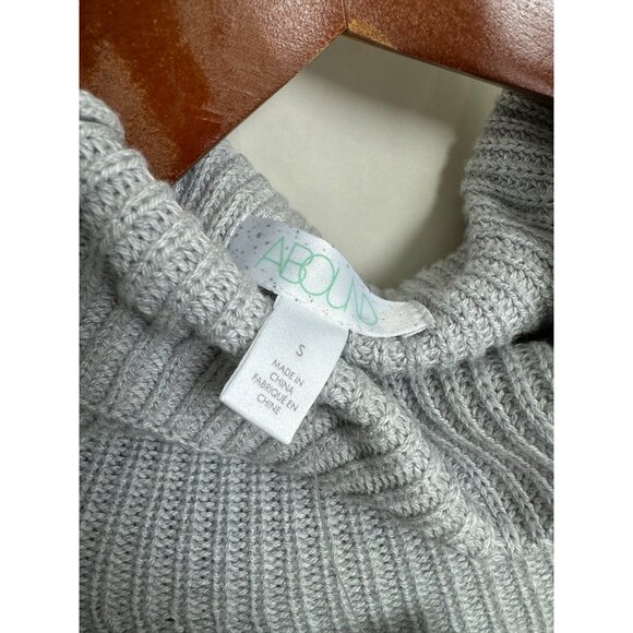 Abound Womens Midi Knit Sweater Dress Turtleneck Small S Gray Side Slit New NWT - Picture 10 of 12
